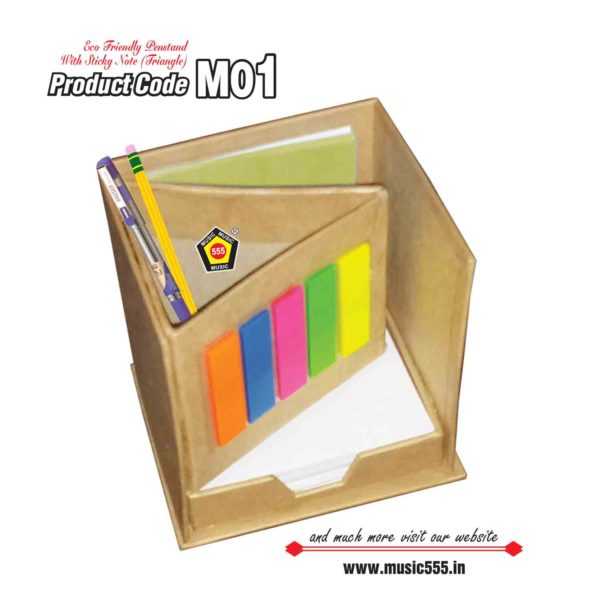 M01-Eco-Friendly-Pen-Stand-Cube-Sticky-Note-Pad-Front-music555-manufacturing-mumbai