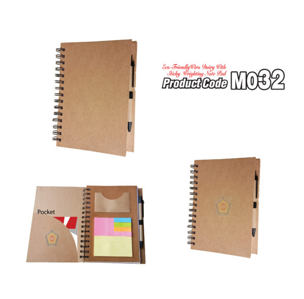 M032-Eco-Friendly-Note-Pad-Wiro-Diary-With-Sticky-Note-music555-bharani-industries-manufacturing-mumbai-India2
