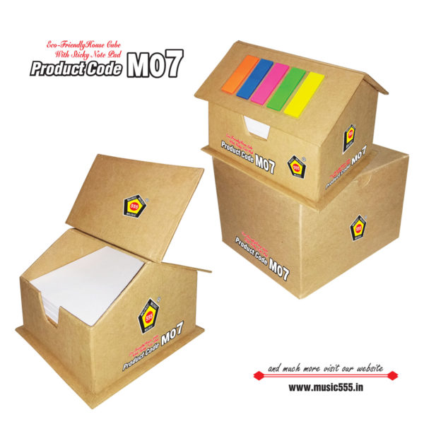 M07-House-Cube-Eco-Friendly-Sticky-Note-Pad-music555-manufacturing-mumbai