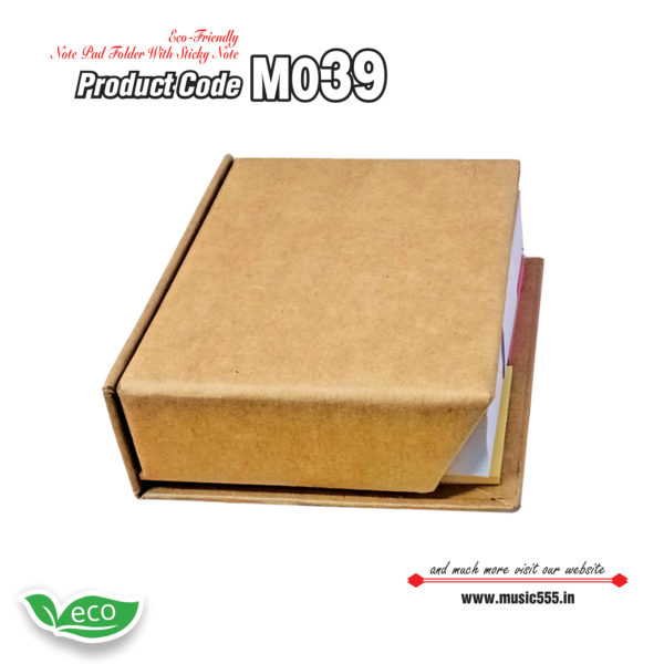 M039 Eco-Friendly-Sticky-Note-Pad-Folder2-music555-manufacturing-mumbai
