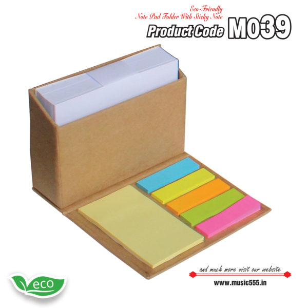 M039 Eco-Friendly-Sticky-Note-Pad-Folder4-music555-manufacturing-mumbai