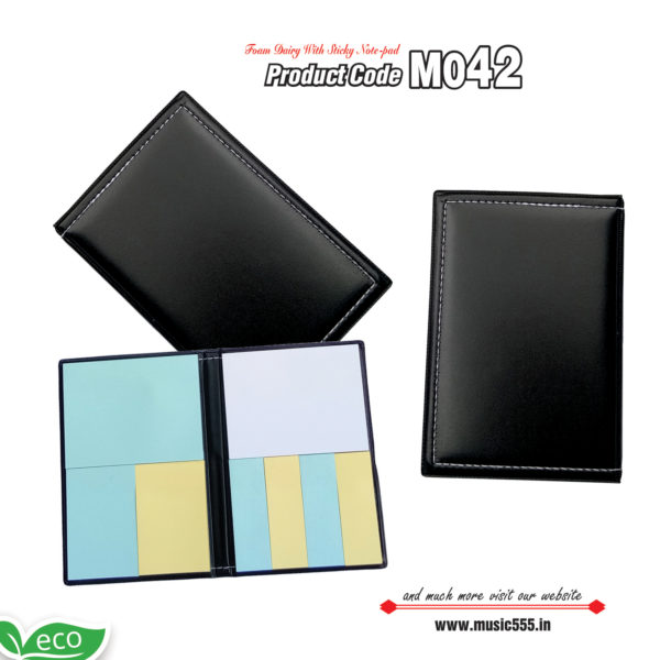 M042-Foam-Dairy-With-Sticky-Note-pad-music555-manufacturing-mumbai