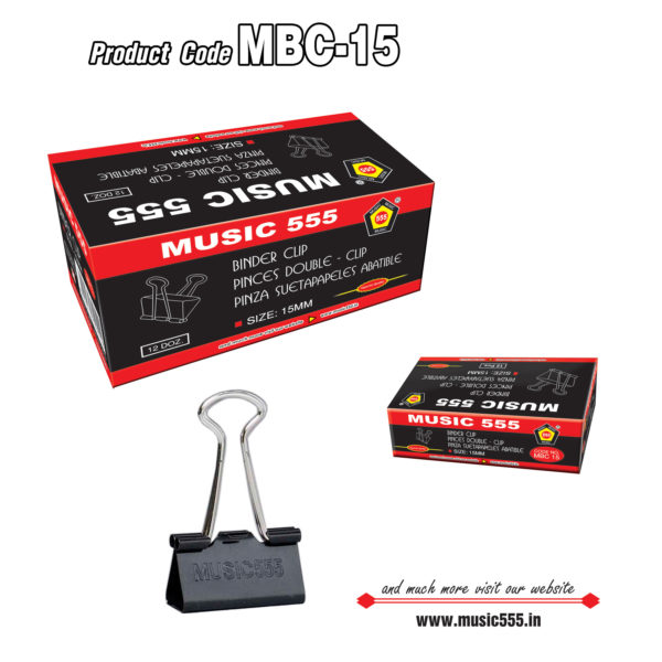 15mm-12Doz-Binder-Clip-music555-manufacturing-mumbai