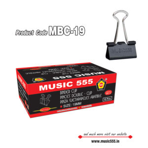 19mm-12pcs-Binder-Clip-music555-manufacturing-mumbai