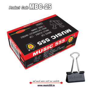 25mm-12pcs-Binder-Clip-music555-manufacturing-mumbai
