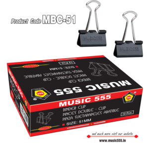 51mm-12pcs-Binder-Clip-music555-manufacturing-mumbai