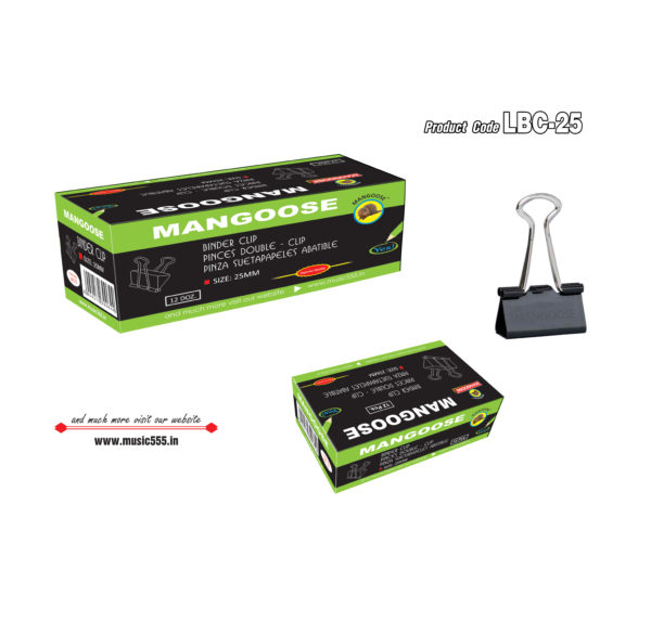 Mangoose-25mm144-Binder-Clip-music555-manufacturing