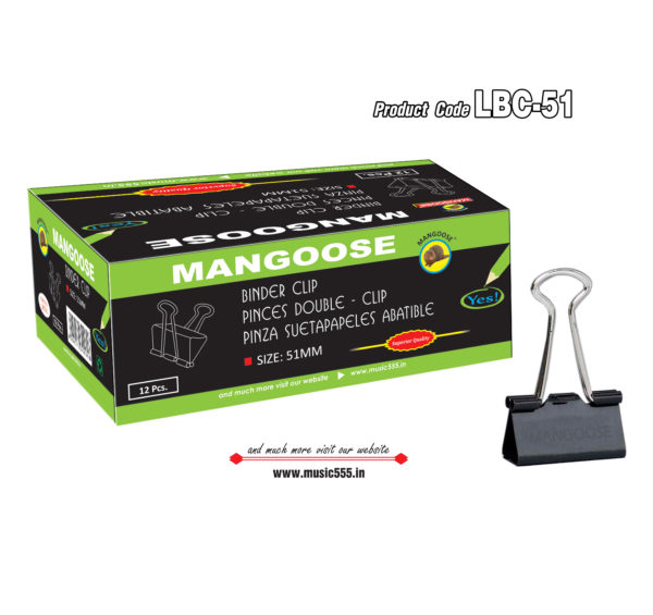Mangoose-51mm-Binder-Clip-music555-manufacturing-Mu