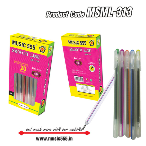 Smooth-Line-Ball-Pen-Bharani-Industries-music555-manufacturing-mumbai