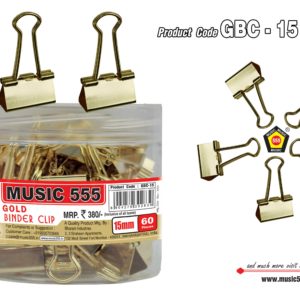 15mm-Gold-Binder-Clip-Bharani-Industries-music555-manufacturing-mumbai