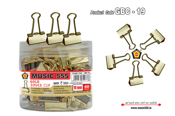 19mm-Gold-Binder-Clip-Bharani-Industries-music555-manufacturing-mumbai