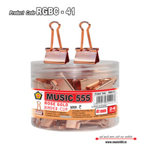 41-mm-Rose-Gold-Binder-Clip-RGBC-41-music555-Bharani-Industries-manufacturing-mumbai-India2
