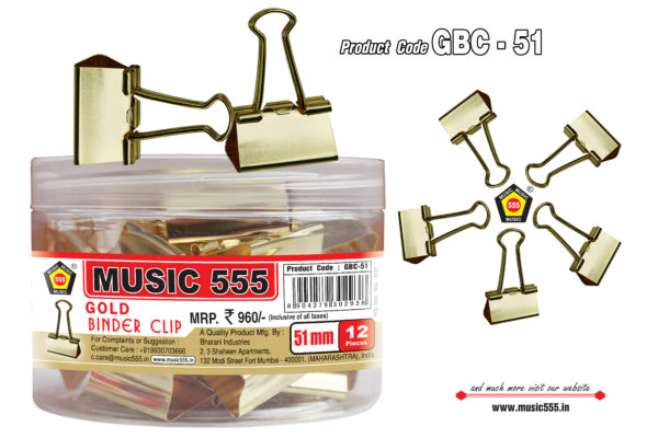 51mm-Gold-Binder-Clip-Bharani-Industries-music555-manufacturing-mumbai