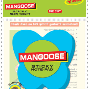 DC-001-3x3-Butterfly-shape-Mangoose-Die-cut-Sticky-Note-Pad-music555-manufacturing-mumbai