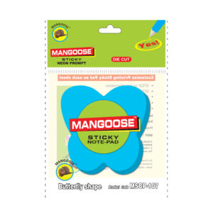 DC-001-3x3-Butterfly-shape-Mangoose-Die-cut-Sticky-Note-Pad-music555-manufacturing-mumbai2
