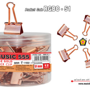 51mm-Rose-Gold-Binder-Clip-Bharani-Industries-music555-manufacturing-mumbai