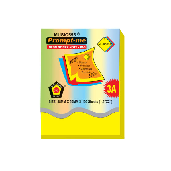 1,5x2-Music-Prompt-Me-Neon-Yellow-100 Sheet-music555-bharani-industries-manufacturing-mumbai-India