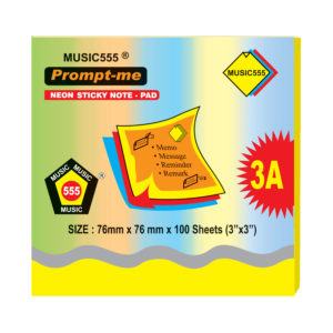 3x3-Music-Prompt-Me-Neon-Yellow-100 Sheet-music555-bharani-industries-manufacturing-mumbai-India