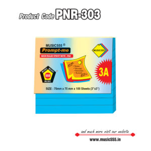 3x3-inch-3A-100-sh-Neon-Blue-Ruled-PNR-303-music555-bharani-industries-manufacturing-mumbai-India