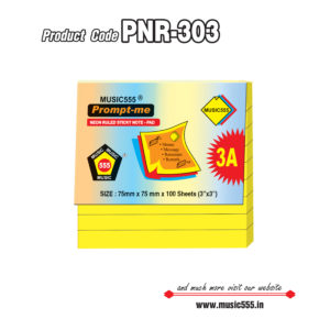 3x3-inch-3A-100-sh-Neon-Yellow-Ruled-PNR-303-music555-bharani-industries-manufacturing-mumbai-India