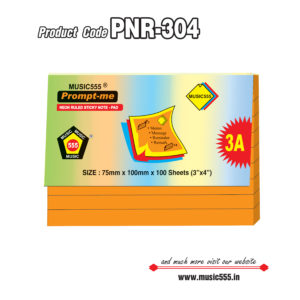 3x4-inch-3A-100-sh-Neon-Orange-Ruled-PNR-304-music555-bharani-industries-manufacturing-mumbai-India