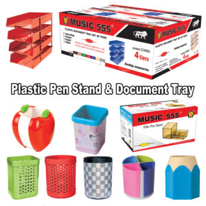 PLASTIC PEN STANDS & DOCUMENT TRAY