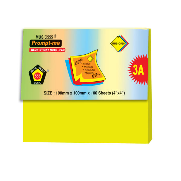 4x4-Music-Prompt-Me-Neon-Yellow-100 Sheet-music555-bharani-industries-manufacturing-mumbai-India