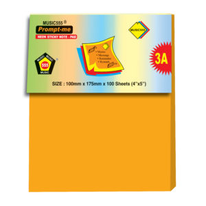 4x5-Music-Prompt-Me-Neon-Orange-100 Sheet-music555-bharani-industries-manufacturing-mumbai-India