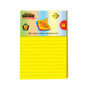 4x6-Music-Prompt-Me-Neon-Yellow-Rulled-100 Sheet-music555-bharani-industries-manufacturing-mumbai-India