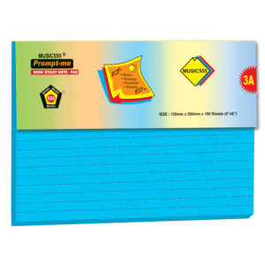 6x8-Music-Prompt-Me-Neon-Blue-Rulled-100 Sheet-music555-bharani-industries-manufacturing-mumbai-India