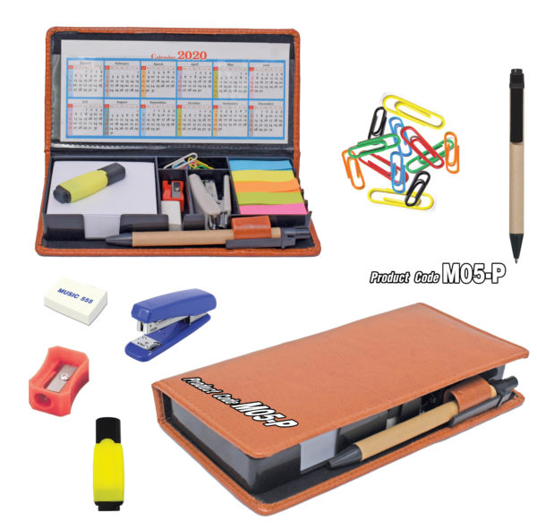 M05-P-Foam-pu-leather-Eco-Friendly-Stationer-Kit-With-Note-Pad-Diary-music555-bharani-industries-manufacturing-mumbai-India