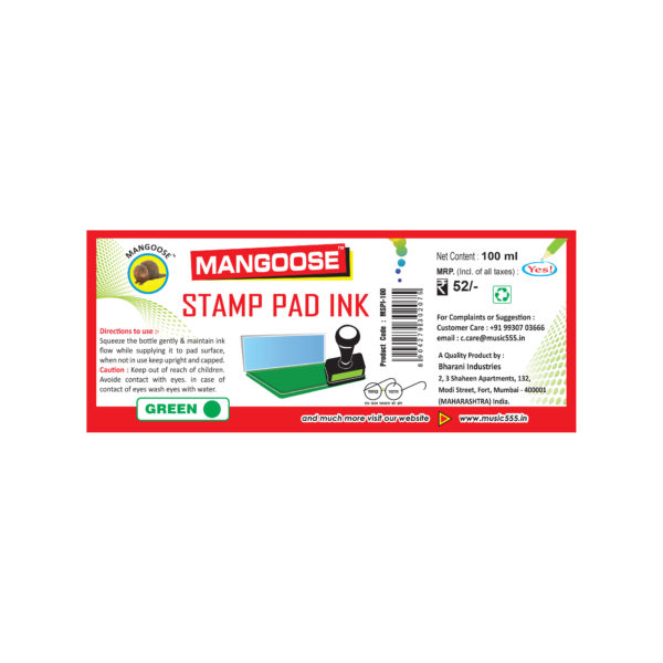 Mangoose-Stamp-pad-ink-100ml-Green-Colour-music555-Bharani-Industries-manufacturing-mumbai-India3