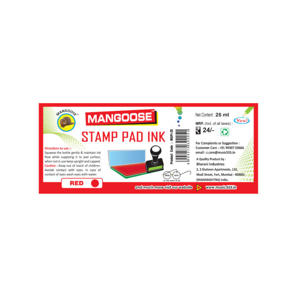 Mangoose-Stamp-pad-ink-25ml-Red-Colour-music555-Bharani-Industries-manufacturing-mumbai-India3