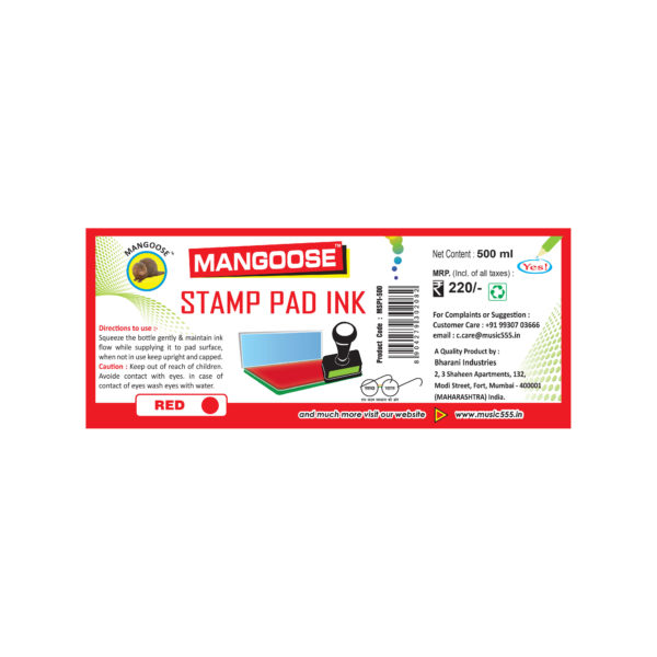 Mangoose-Stamp-pad-ink-500ml-Red-Colour-music555-Bharani-Industries-manufacturing-mumbai-India3