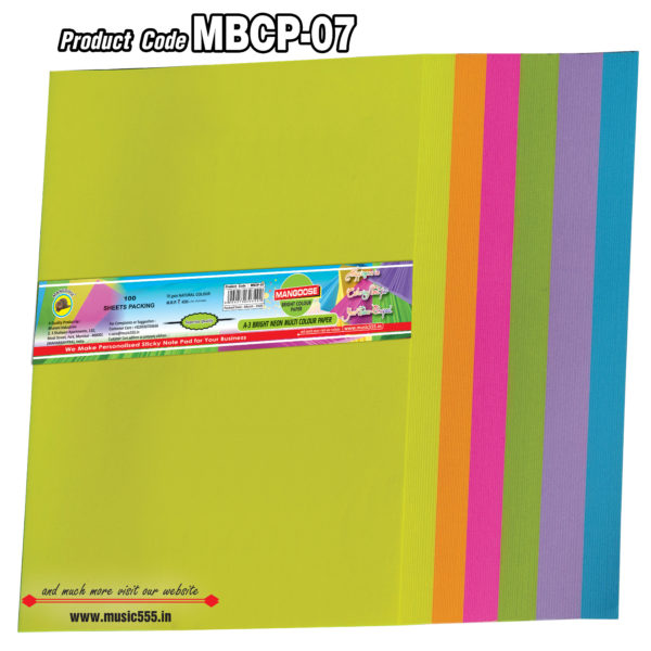 Mangoose-A3-Bright-Neon-Multi-Colour-Paper-MBCP-07-music555-Bharani-Industries-manufacturing-mumbai-India2